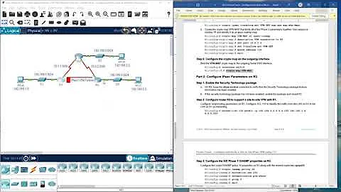 (CCNP ENCOR v8) 16.2.2 Packet Tracer - Configure and Verify a Site-to-Site IPsec VPN Using CLI