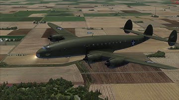 A2A Simulations Constellation twin engine takeoff, circle and land