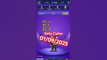 Daily Cipher 01/09/2025 | Hamster Kombat GameDev Heroes #dailycipher #hamsterkombat #shorts