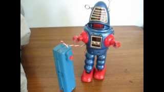 50`s YOSHIYA KO TIN BAT/OP BLUE ROBBY PLANET ROBOT JAPAN WORKING