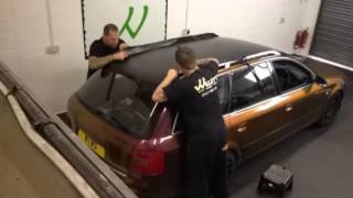 Audi A6 Satin Black Roof Wrap