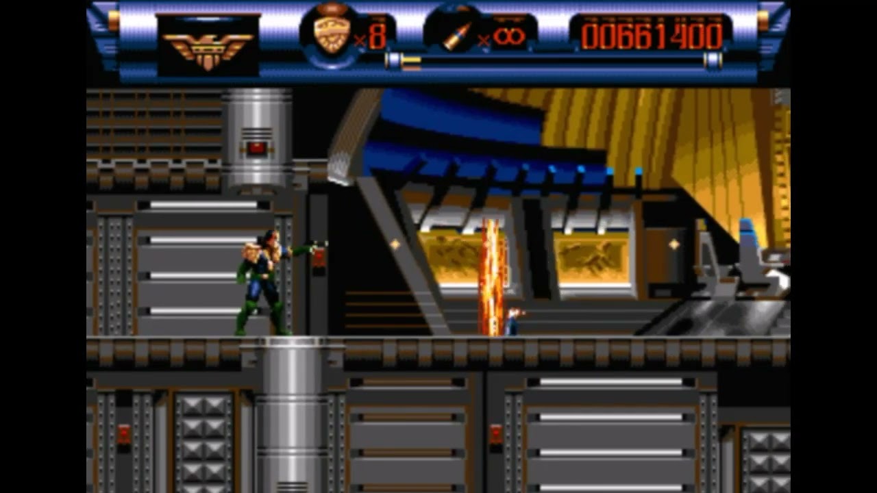 Sega Mega Drive 2 Smd 16 bit Judge Dredd The Movie Stage 4 / Судья Дредд Уровень 4 Прохождение