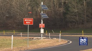 MassDOT install wrong-way vehicle detection system on I-91 in Bernardston Wealth