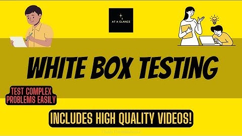 White Box Testing - Problem 1 | At A Glance! | #whitebox