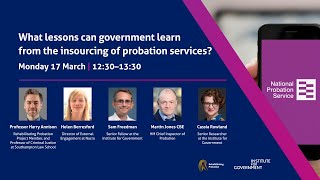 What lessons can government learn from the insourcing of probation services