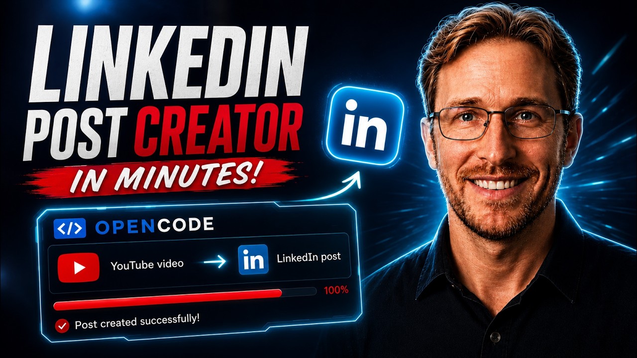 Create LinkedIn Posts In Seconds Using OpenCode! - YouTube