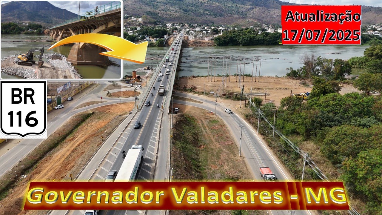 As OBRAS de CONSTRUÇÃO da SEGUNDA PONTE, sobre o RIO DOCE!