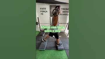 Afundo com barra sobre o step - prof. Matheus Gomes
