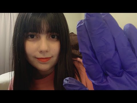 ASMR 日本語 フェイスマッサージ (重ね音、マウスサウンド、ゴム手袋、囁き) / Face Massage (Layered Sounds, Mouth Sounds) in Japanese