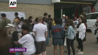Fans march for Jackson on Hollywood Boulevard