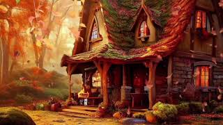 AUTUMN WITCH'S COTTAGE   1HR of autumn ambience, leaves rustling, gentle wind, bird chirps and crows