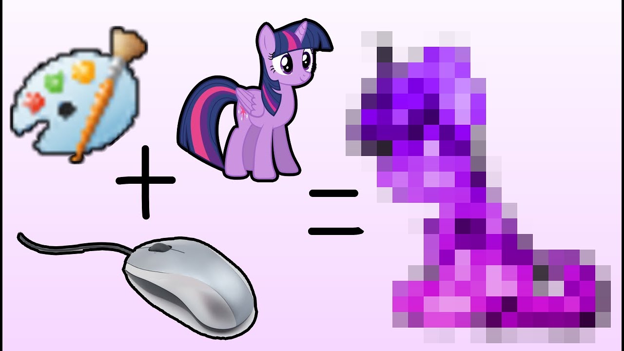 Mlp speedpaint on Ms Paint with a computer mouse while in a small ...