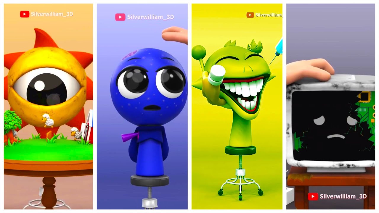 Sprunki Incredibox! Mr Sun ☀️ vs Jevin 💚 vs Simon 💙 vs Mr Fun Computer💛 Coffin Dance 💀🔥