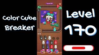 Color Cube Breaker Level 170 Gameplay 🎮 | Smash Cubes Puzzle Game | Go Answer