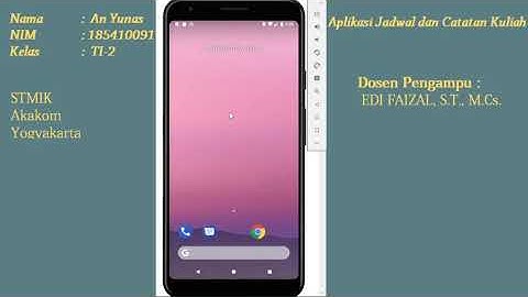 Demo Aplikasi Android Jadwal dan Catatan Kuliah - Android Studio | Kotlin