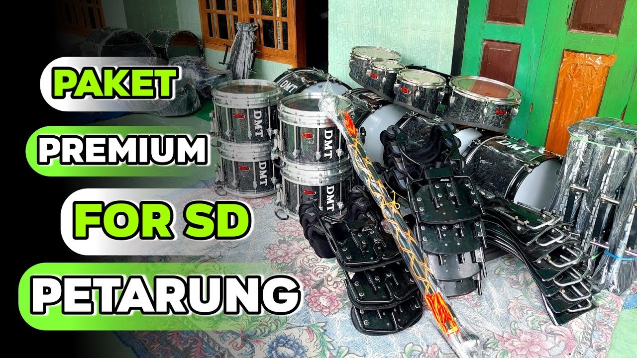 1 Set Alat Drum Band Paket HTS Premiun For SD ( Marching Bell Dimix)