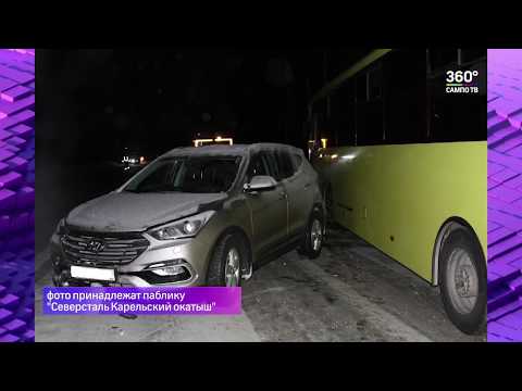 Автобус с пассажирами попал в аварию на трассе в Карелии