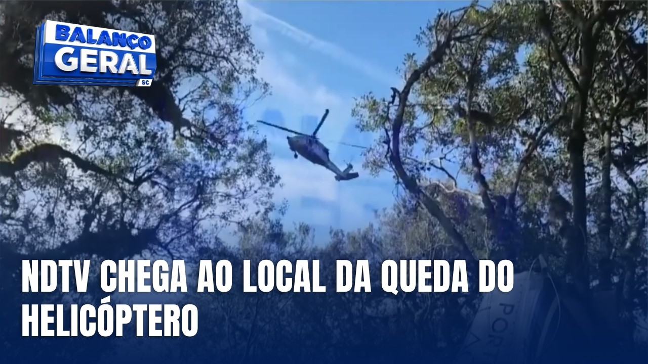 NDTV é a única equipe a chegar ao local da queda do helicóptero