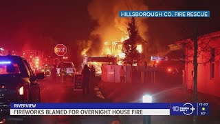 Fireworks the cause of 3 of 4 fires across Hillsborough County overnight into the new year: HCFR