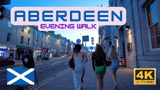 Aberdeen Scotland evening walking tour 4K UHD