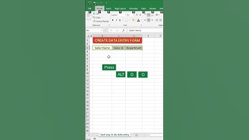 Create data entry form just a second #excelshortcuts #exceltips #exceltricks #exceltutorial #shorts