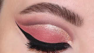 Pink Glitter Cut Crease & Eyeliner Makeup Tutorial ✨ Melissa Samways