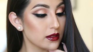 FULL FACE DRUGSTORE HOLIDAY MAKEUP TUTORIAL WITH AFFORDABLE BRUSHES