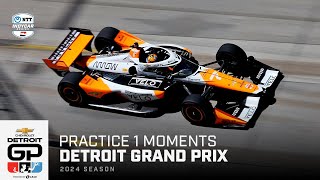 Top Moments From Practice 1 For 2024 Chevrolet Detroit Grand Prix | Extended Highlights | Indycar