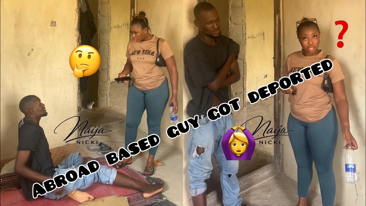 Man disguise to have issue in abroad & got deported to see the kind of lady he sent $20k for house