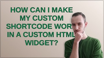 Wordpress: How can I make my custom shortcode work in a Custom HTML Widget?