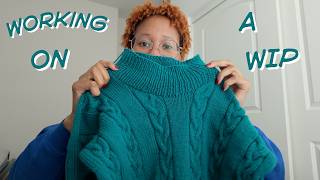 Picking up a knit WIP I started last year! 🧶 | handmade with kaye vlogs