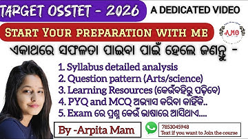 OSSTET 2026, SYLLABUS,EXAM PATTERN,QUALIFY CRITERIA,BOOKS AND ALL DISCUSSION  BY ARPITA MAM.PEDAGOGY