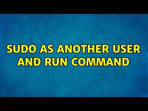 Sudo as another user and run command