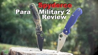 Spyderco Para Military 2 S110V Blurple Knife Review.  The Awesome Ergonomic Classic.