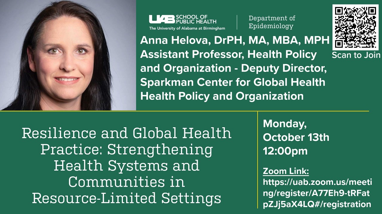 Resilience and Global Health Practice Strengthening Systems and Communities