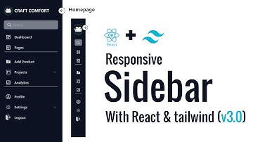 Sidebar Menu Tailwind React | React JS and tailwind CSS tutorial