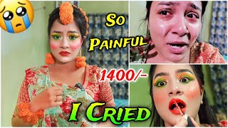 I Went to The *WORST* Reviewed *MEHENDI* Makeup Artist 😭 *I CRIED* 😱 GONE Painful 🤮 Rs. 1400/-