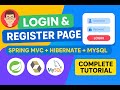 Spring MVC + Hibernate Registration &amp; Login Page with MySQL 🔐 | Full Tutorial with Validation| 2025