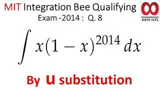 Solving MIT Integration 2014  :  Q 8