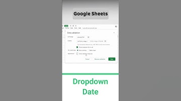 How to insert Dropdown Date in Excel with formula