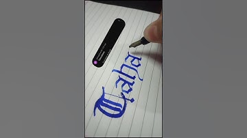 Comment your name! #taha #name #gothic #calligraphy #pen #art #writing #shorts