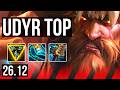 UDYR vs GAREN (TOP) | KR Diamond | 26.12
