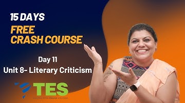 Crash Course Day 11:Unit 8-Literary Criticism  | NTA NET | Kalyani Vallath| NET English |Free course