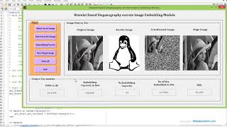 MATLAB code of Image steganography based on wavelet transform