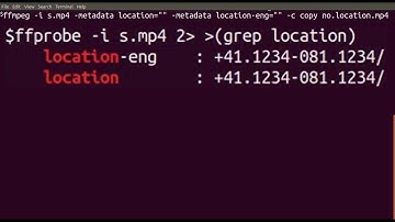 ffmpeg remove GPS location from Android MP4 video