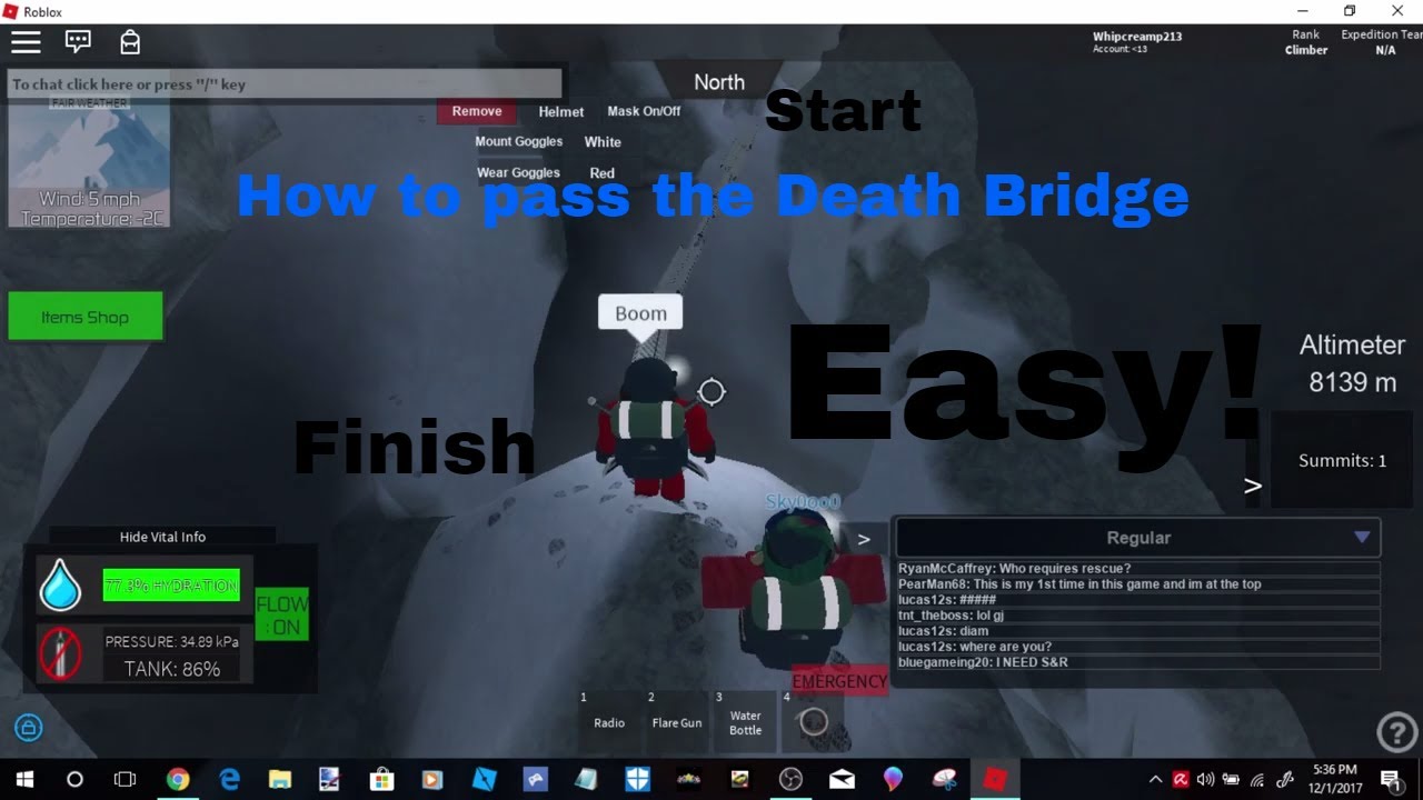 Outdated How To Pass The Death Bridge Mt Everest Climbing Roleplay Youtube - roblox mt everest passing the death bridge youtube