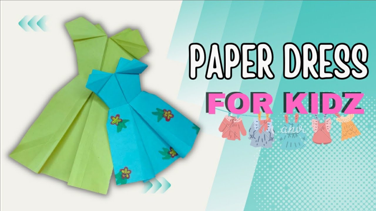 How to Make a Pretty Origami Paper Dress | Origami Paper Folding Craft ...