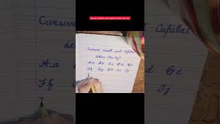 Cursive Small and Capital Letters (Aa-Zz)| Cursive handwriting practice#cursive #writing#shortsclip