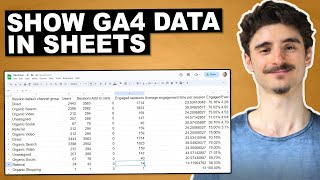 Automatically Pull GA4 Data into Google Sheets (Free Google Analytics 4 addon)