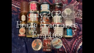 July 2020 Home Fragrance Empties Yankee Candle / Bath & Body Works + More